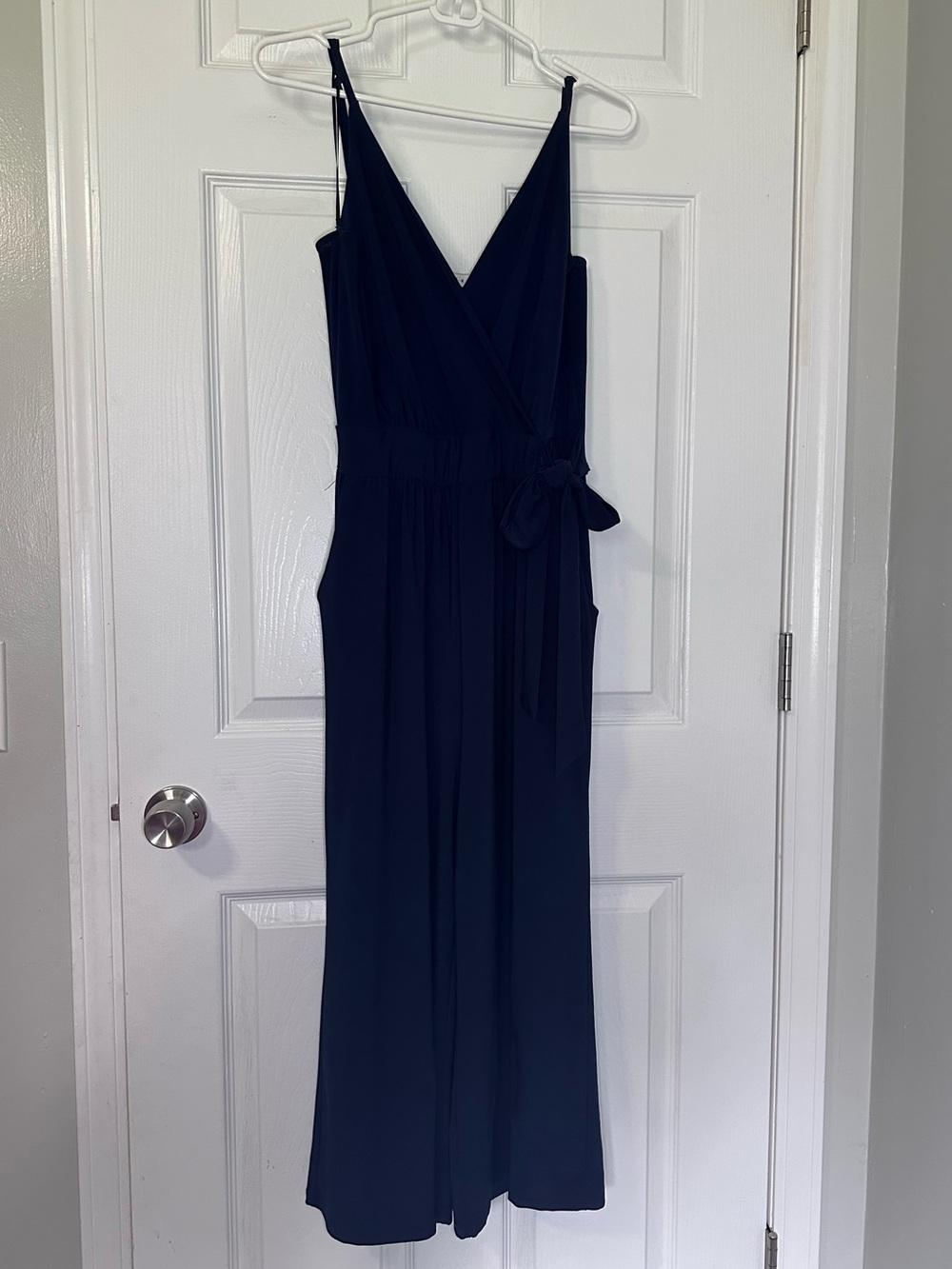 Gilli Navy Spaghetti Strap Romper with Tie